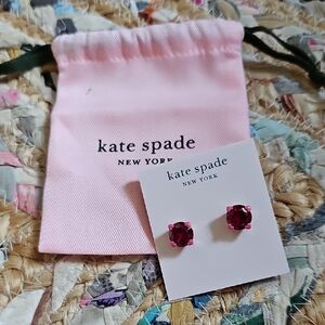 Kate Spade Fuchsia Crystal Stud Earrings